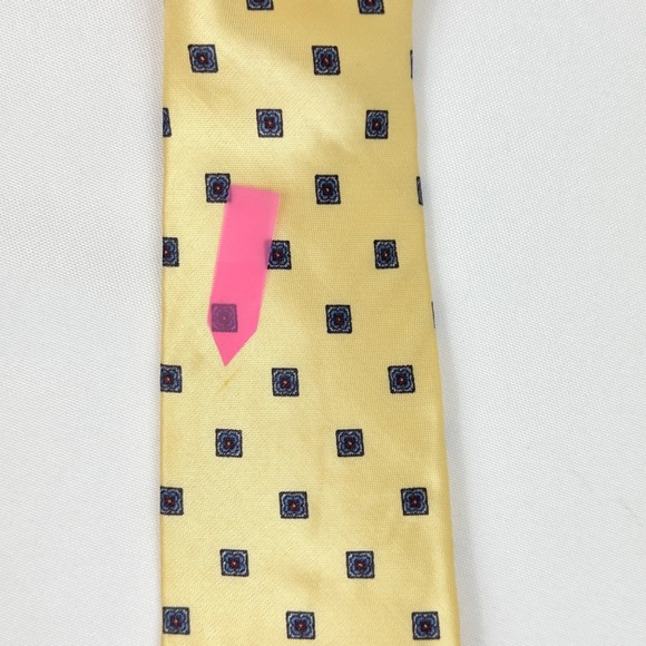 VTG‎ Wembley MCM Yellow Geometric Pattern Necktie Men Accessories - Picture 8 of 11